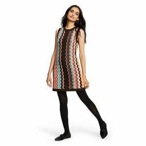 Missoni x Target Zig Zag Mini Dress M Y2K Multicolor Knit Crewneck Sleeveless